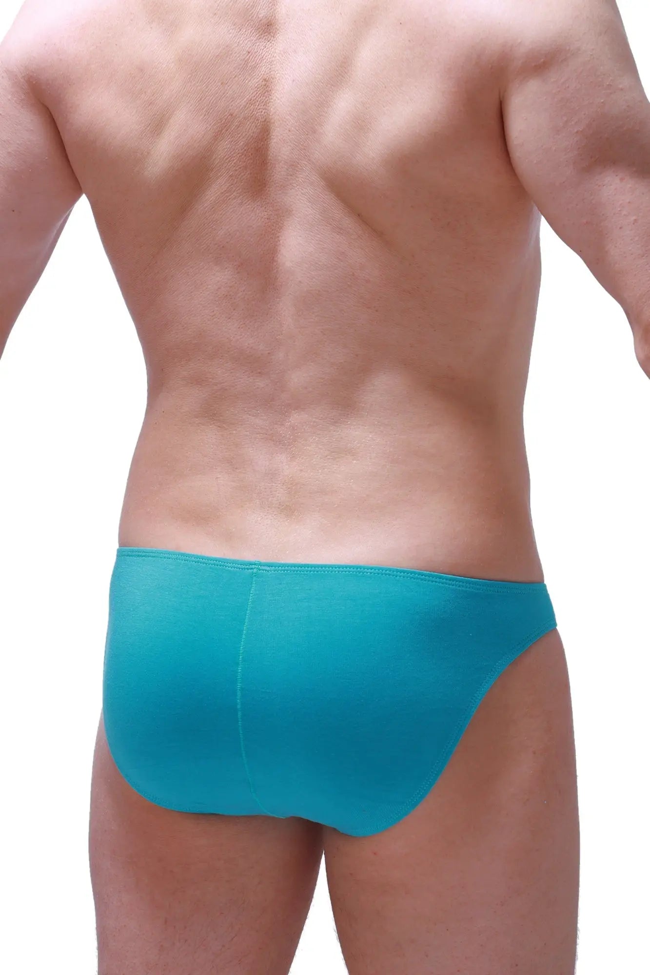 Turquoise bikini chill tropical green briefs made of smooth stretch fabric with a form-fitting design