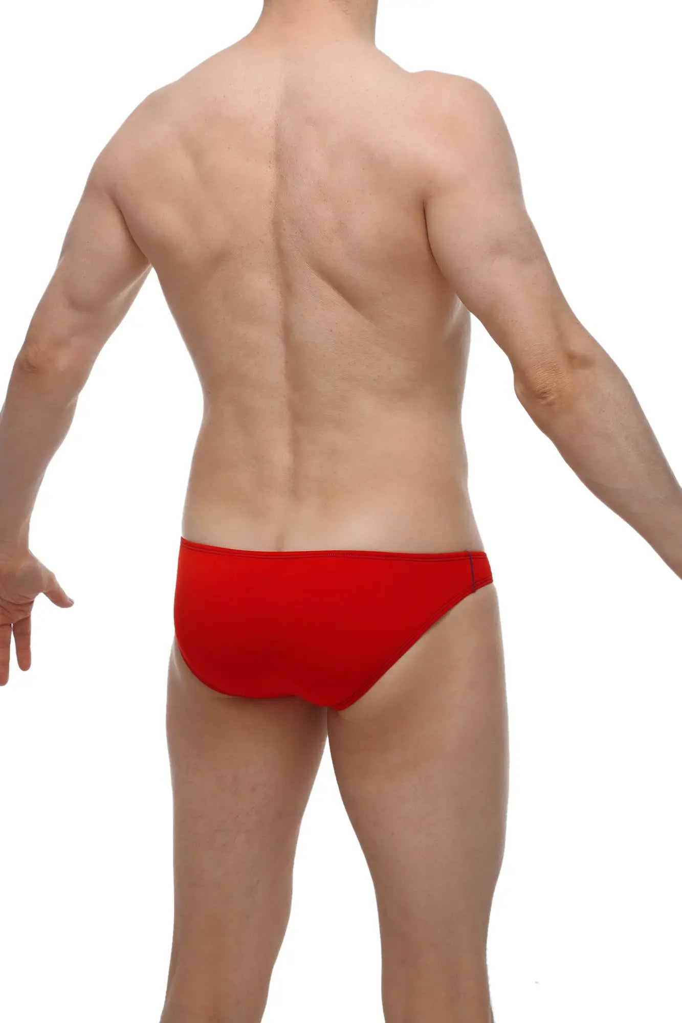 PetitQ bikini colline modal red briefs made of soft modal fabric in vibrant red showing front view