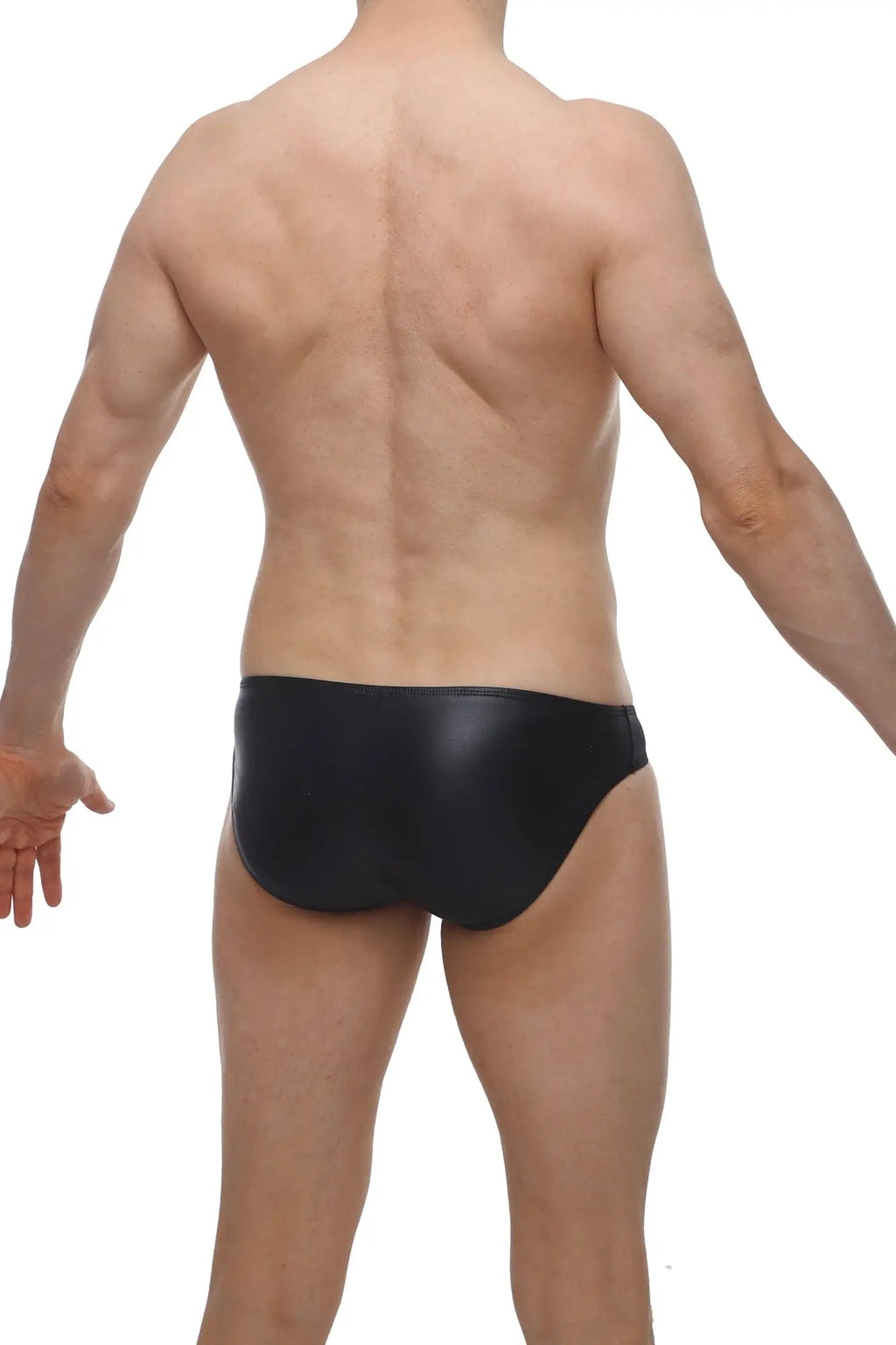 Black sleek glossy swim trunks petitq bikini cuxac black with modern cut ideal for swimming and beachwear