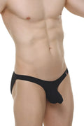 Black bikini dome skine men’s thong with supportive pouch elastic waistband and form-fitting design