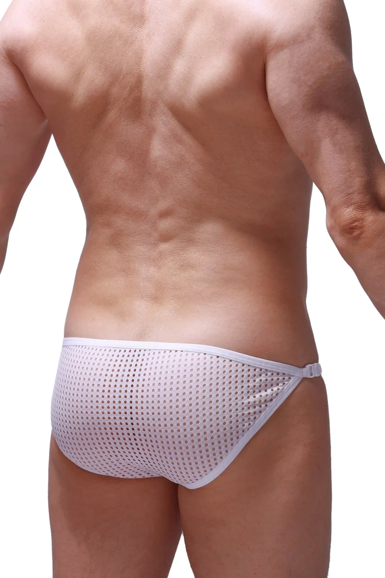 PetitQ bikini fors durtol white white mesh briefs with snug form fitting design and subtle elastic waistband