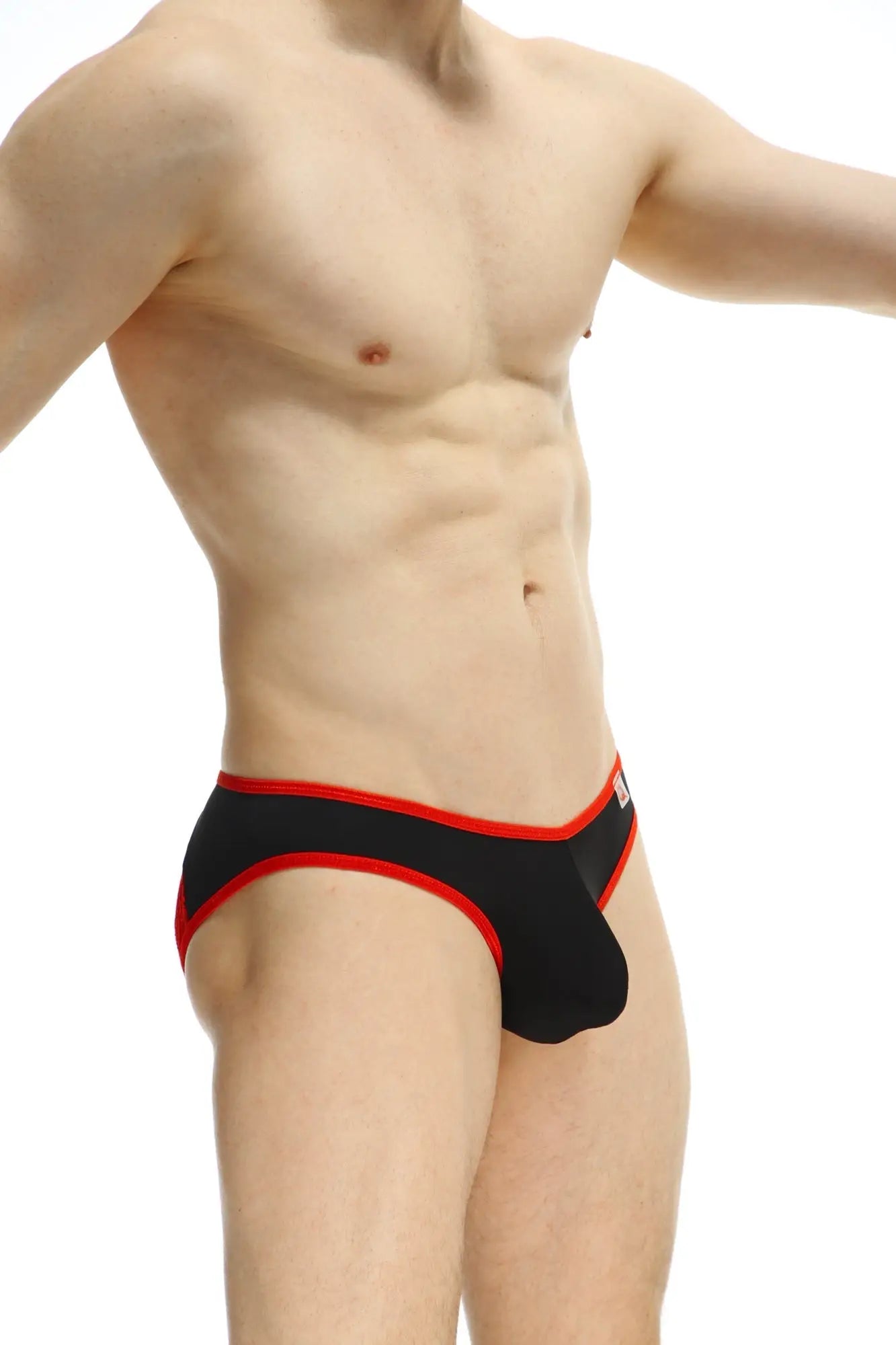 Black briefs with red trim from petitq bikini loisail red featuring comfortable soft fabric for everyday wear