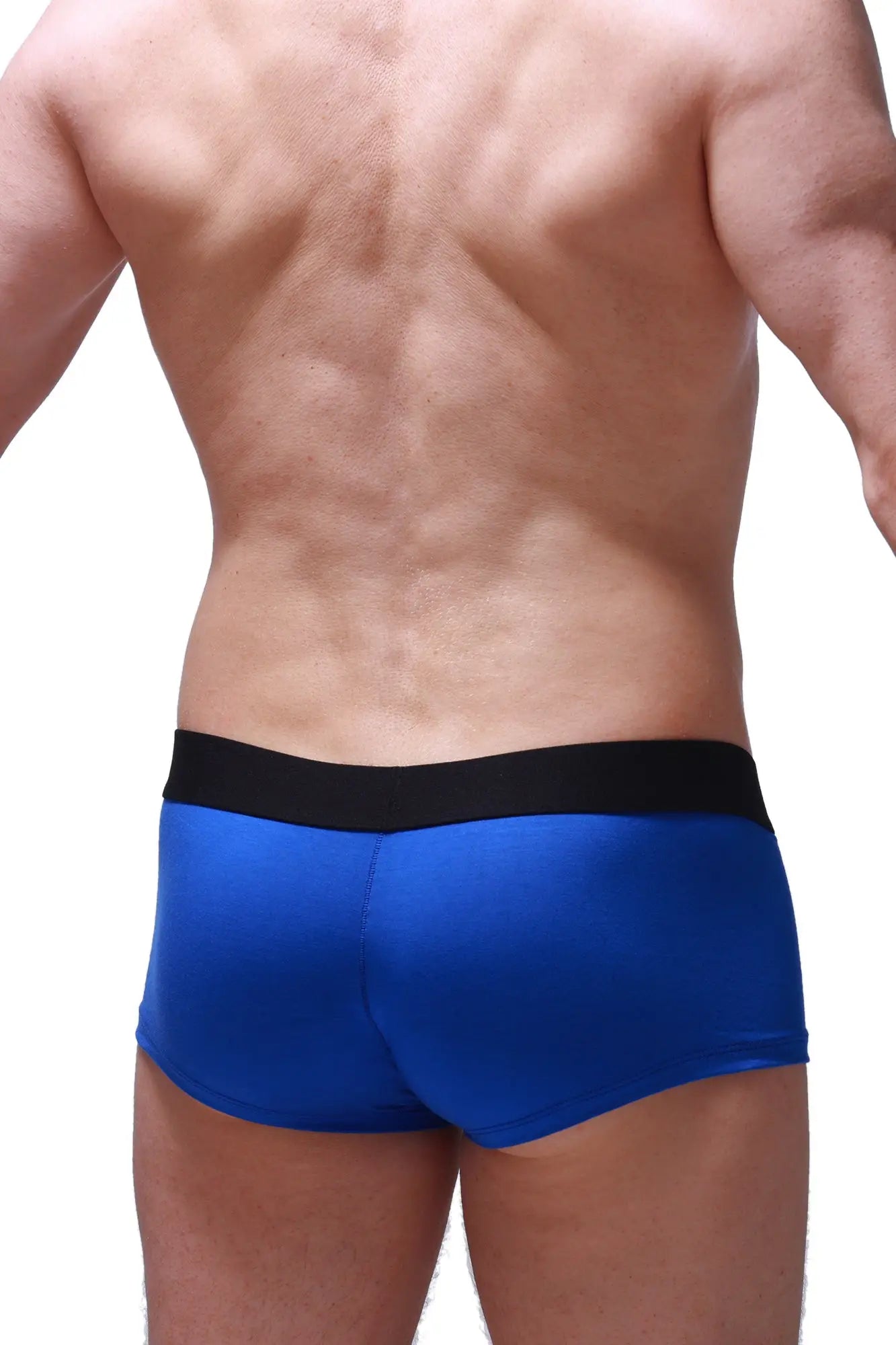 PetitQ boxer algun blue blue athletic briefs with black waistband designed for comfort and support