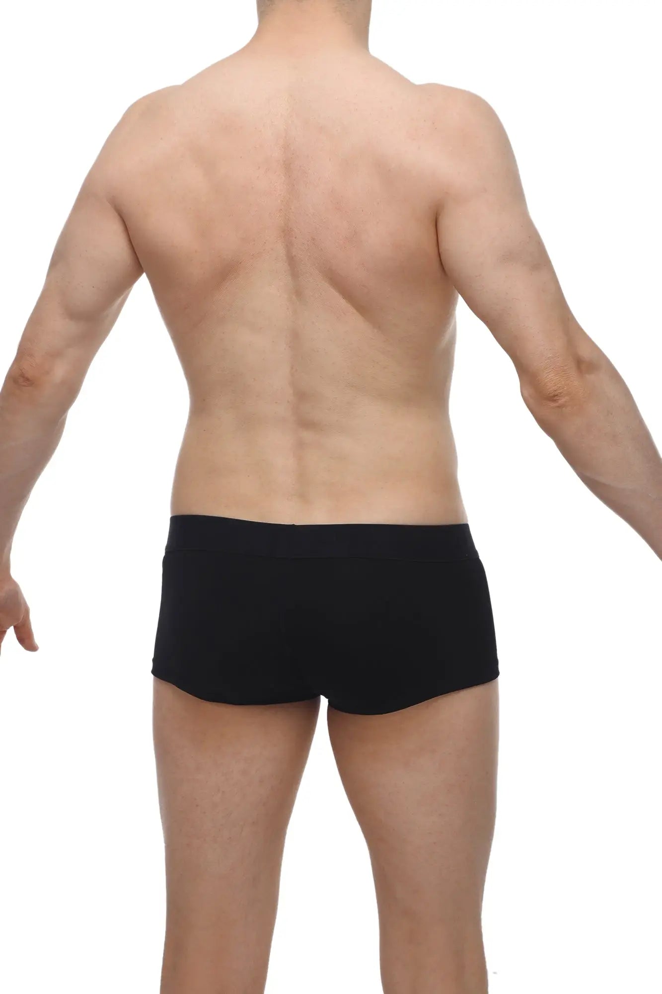 Black petitq boxer algu modal briefs with smooth form fitting design made from modal fabric for comfortable wear