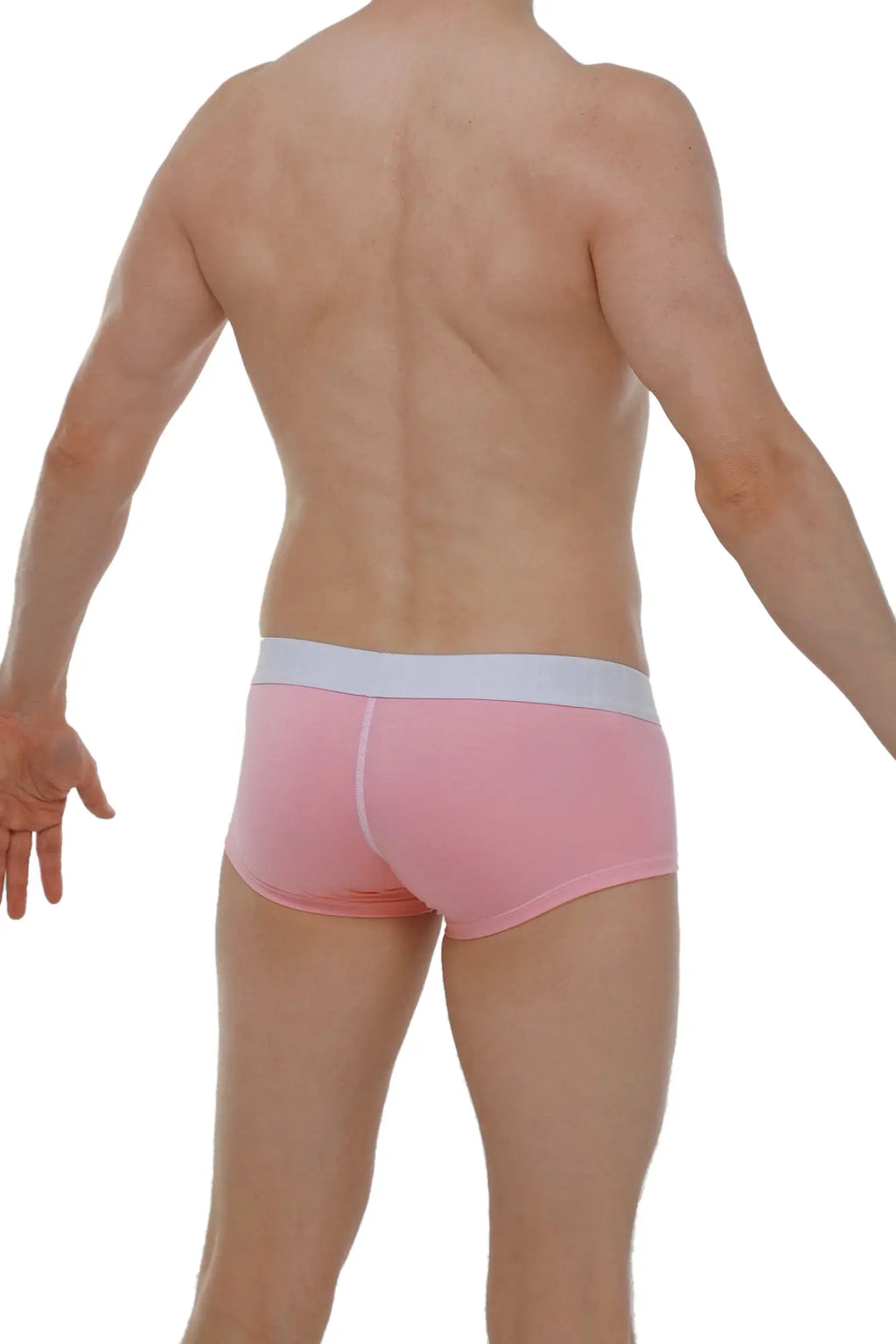 Pink briefs with a white waistband made of modal fabric from petitq boxer chillax collection