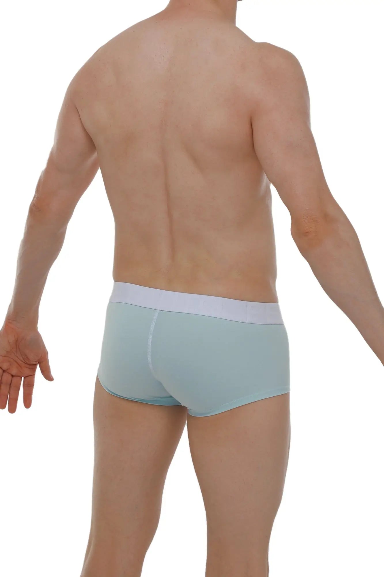 Light blue PetitQ boxer briefs with white waistband made of modal fabric for chillax comfort
