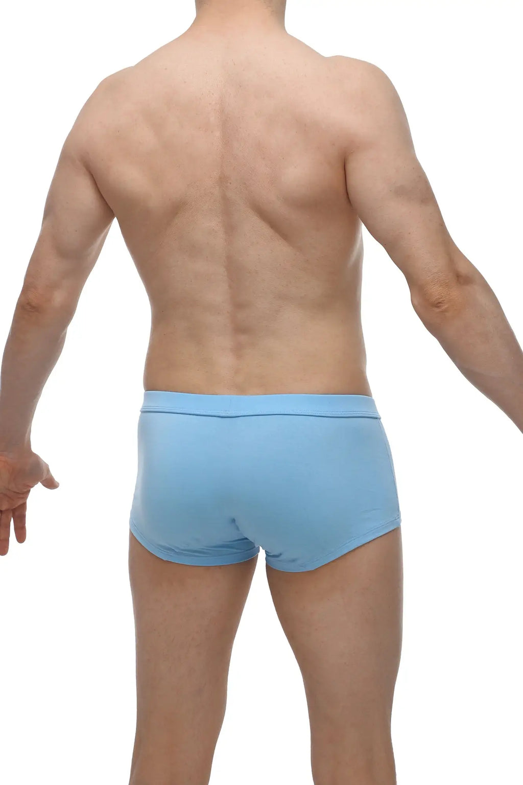 Light blue form-fitting men’s briefs boxer colline bamboo blue made from soft bamboo fabric for comfortable wear