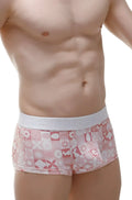 Petitq boxer molac pink bunny pink patterned boxer briefs with white elastic waistband designed for comfort