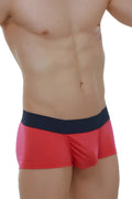 Red petitq boxer taik modal fuchsia men’s briefs with contrasting navy blue waistband for comfortable wear