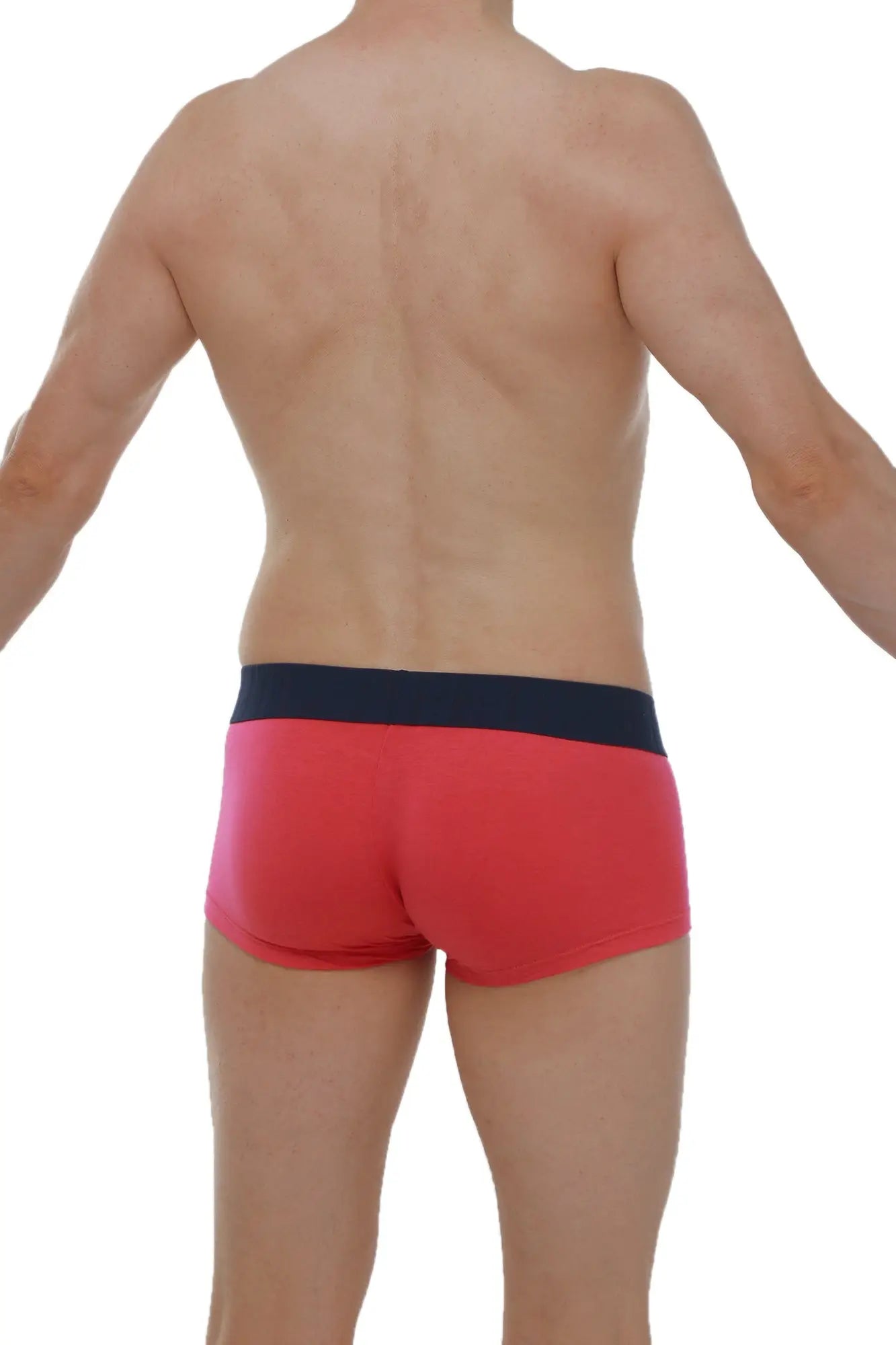 Petitq boxer taik modal fuchsia red briefs with navy blue waistband made of modal fabric for comfortable wear