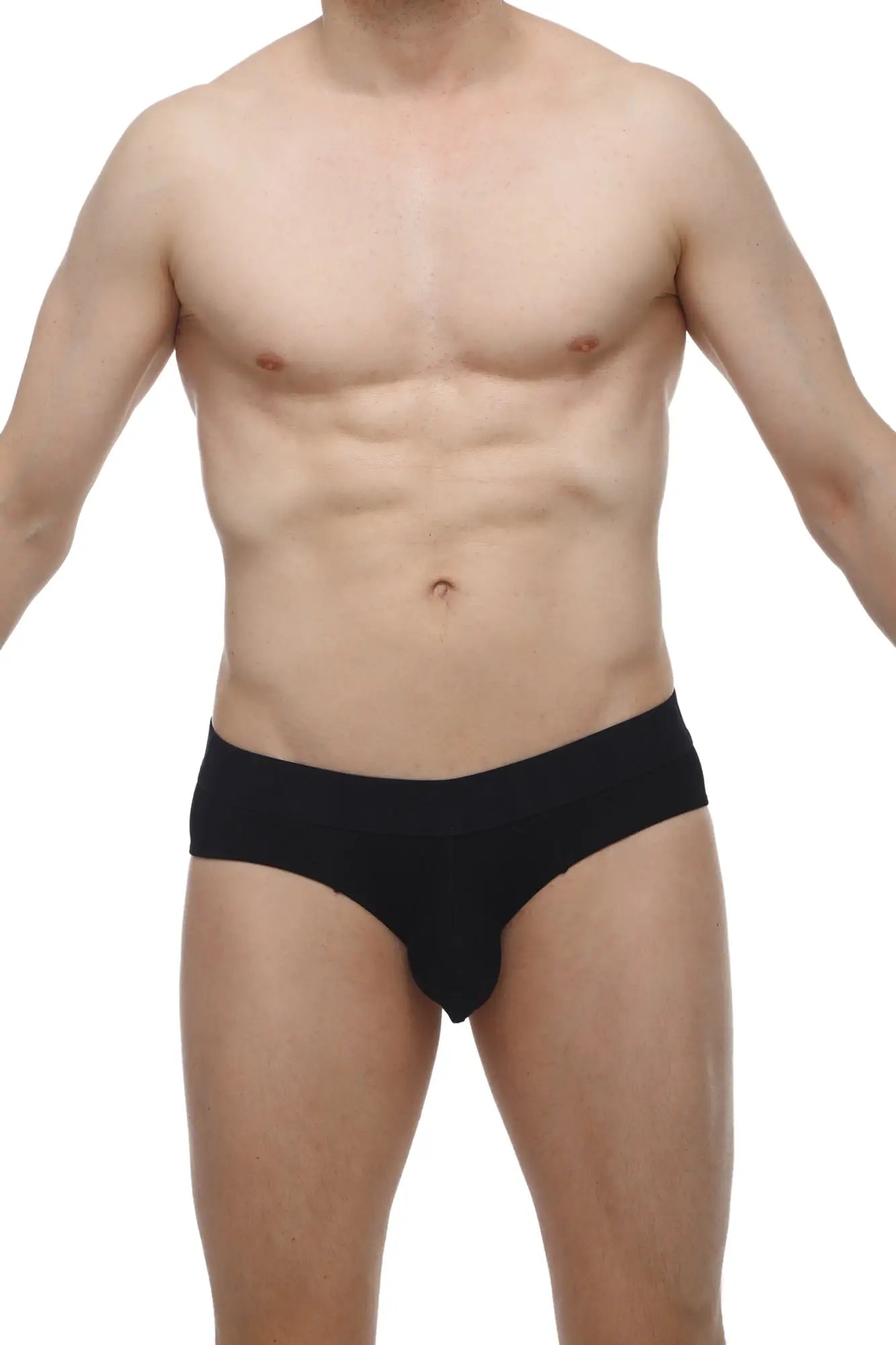 Black petitq brief bertran modal briefs with smooth form-fitting design made from modal fabric