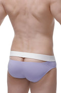 Lavender-colored petitq brief céron bamboo purple with white elastic waistband made from bamboo fabric