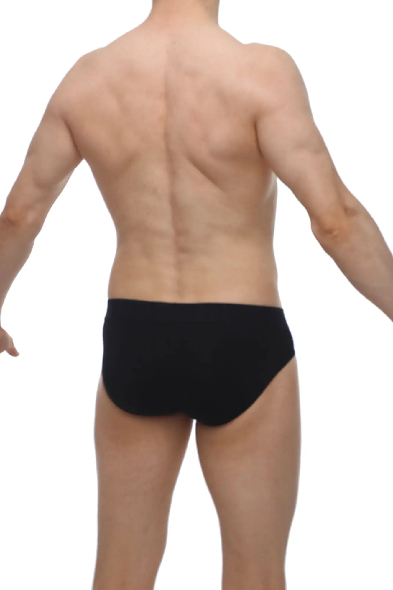 Black petitq brief made from dome modal fabric showcasing a comfortable and breathable underwear design
