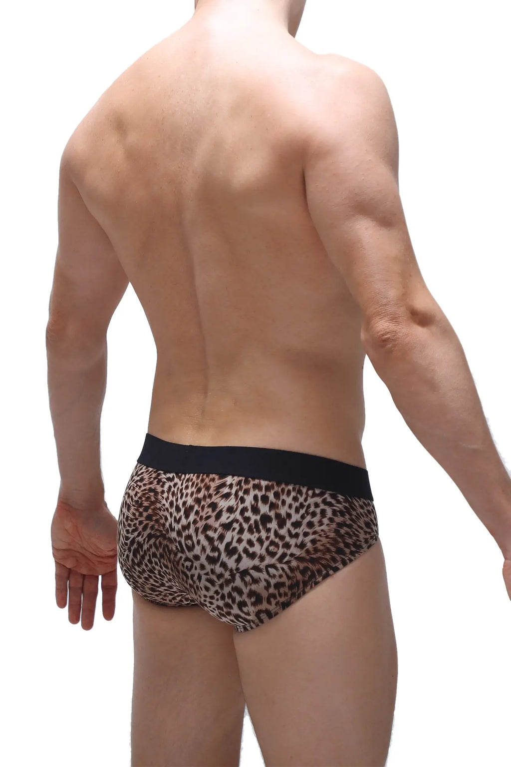 Leopard-print briefs petitq brief dome panthere with black elastic waistband in soft fabric for comfortable wear