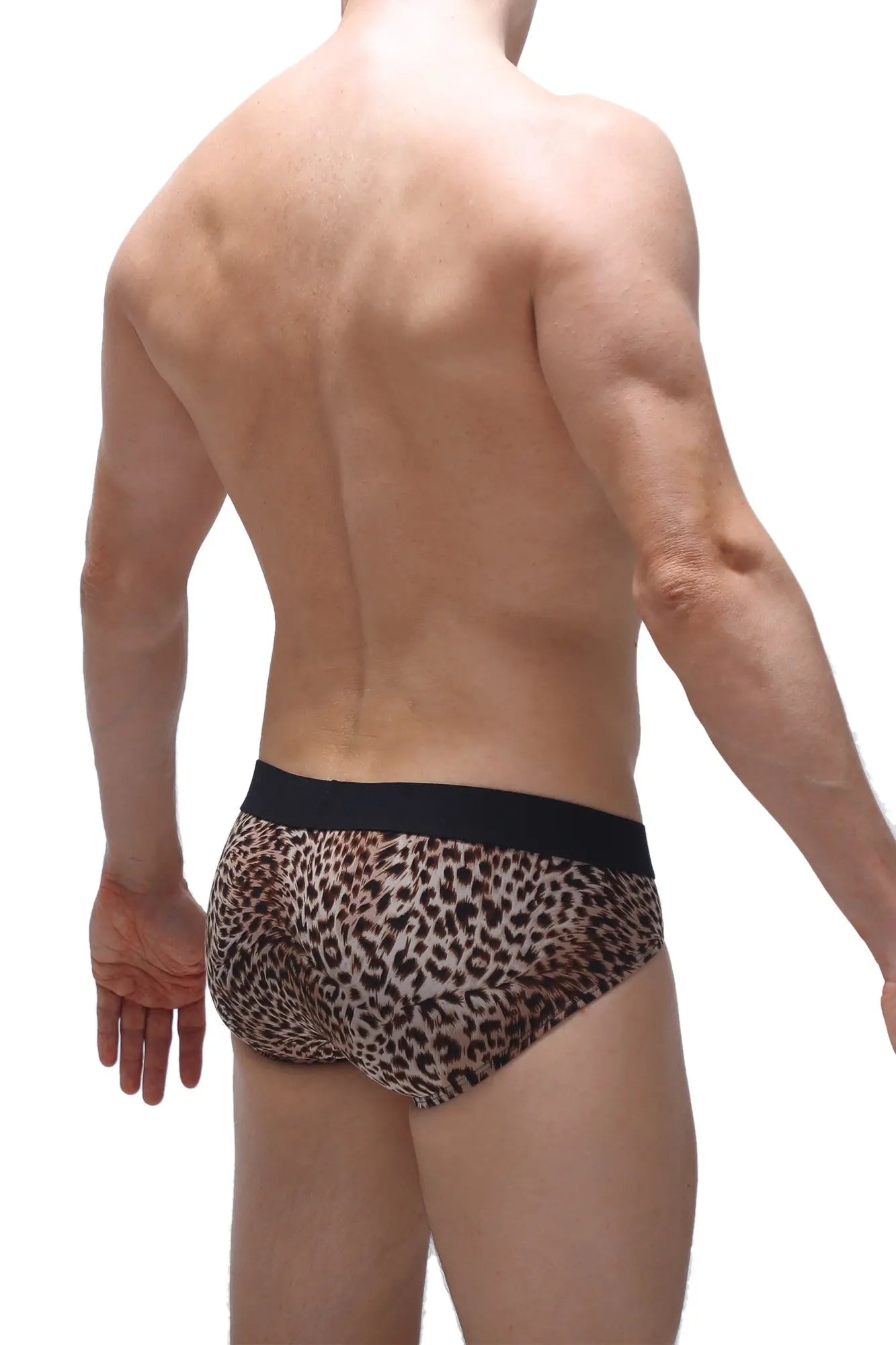 Leopard-print briefs petitq brief dome panthere with black elastic waistband in soft fabric for comfortable wear