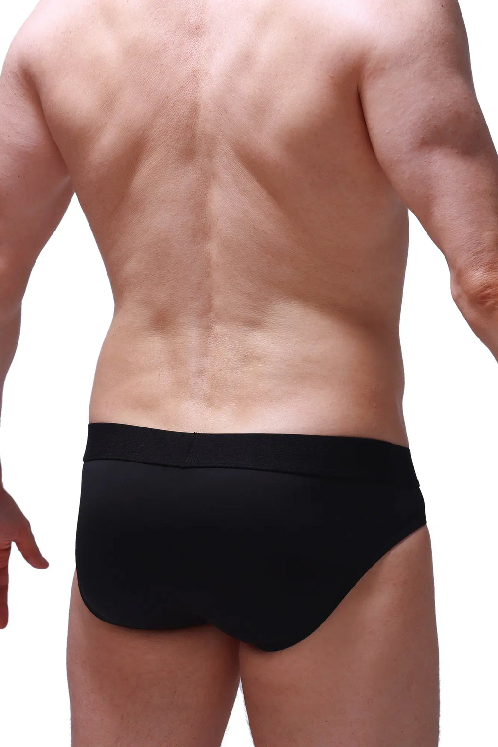 Petitq brief hang black smooth form-fitting black briefs with snug waistband for comfortable everyday wear