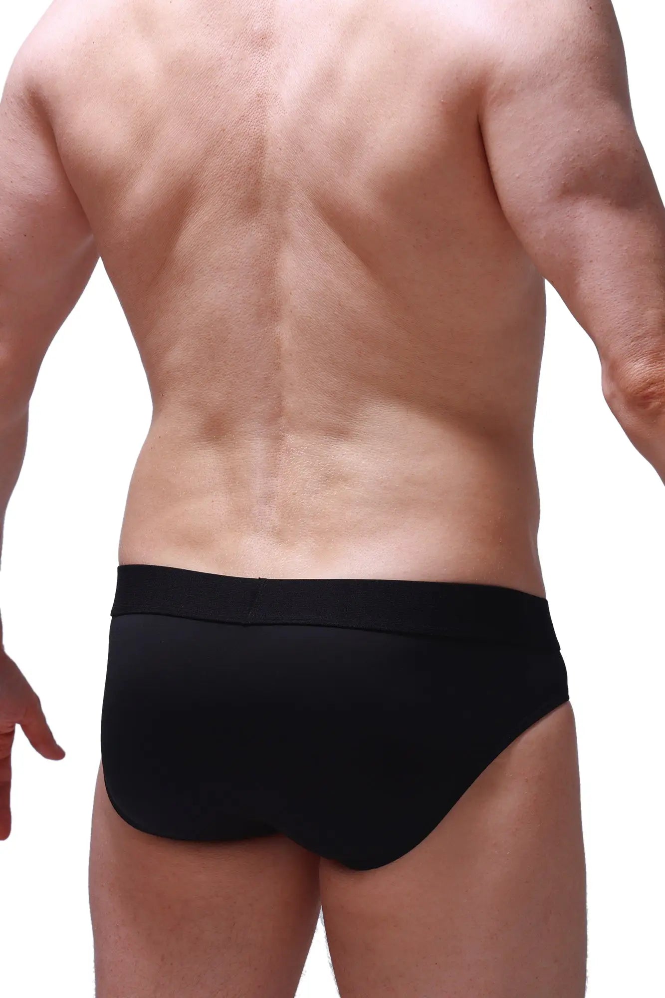 Petitq brief hang black smooth form-fitting black briefs with snug waistband for comfortable everyday wear