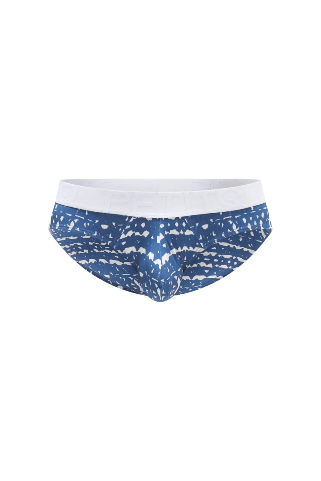 Petitq brief jans new denim blue and white patterned men’s briefs with solid white waistband and denim fabric