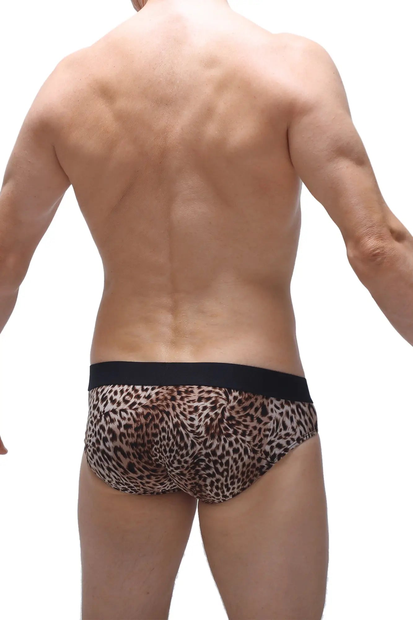 PetitQ brief Neure Panthere leopard-print briefs with black elastic waistband for stylish comfortable wear