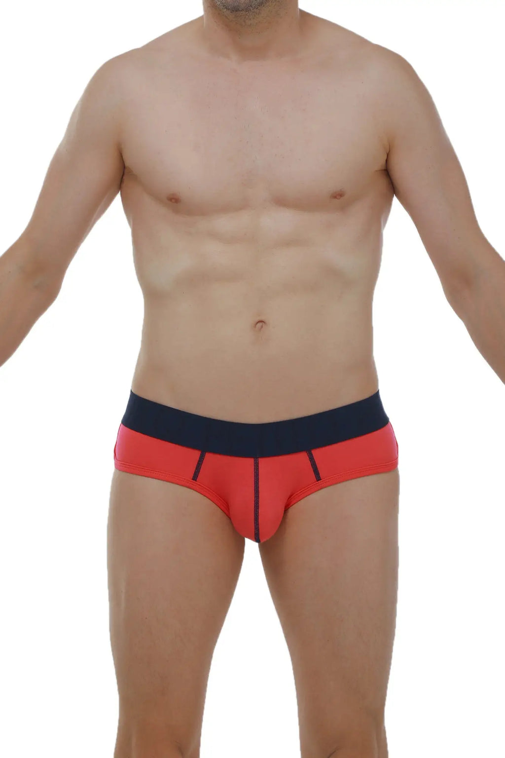 Brief retro modal fuchsia sleek red and navy blue briefs with modern design made of soft modal fabric