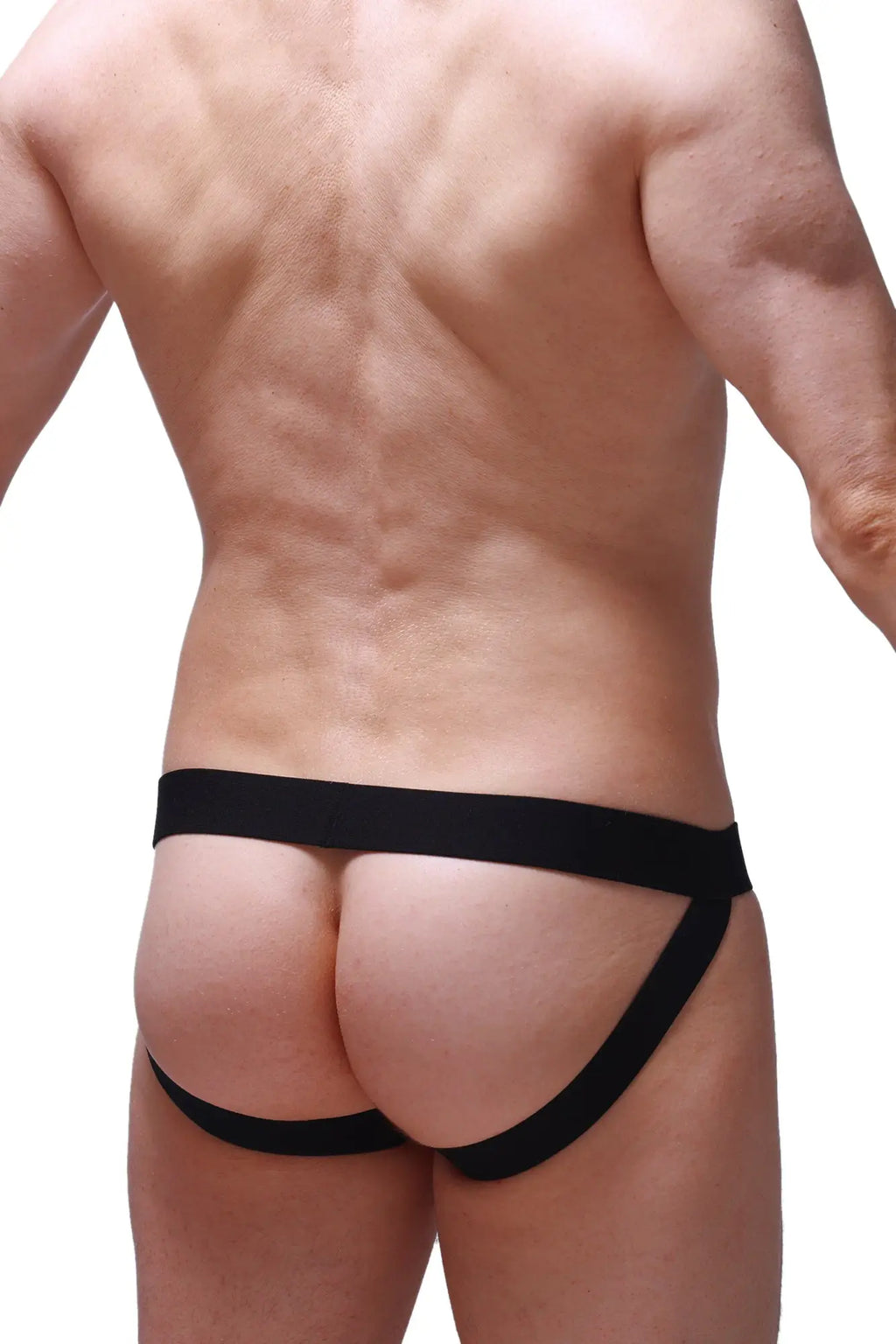 Petitq jockstrap pinces black athletic briefs with snug supportive fit and reinforced waistband in black cotton blend