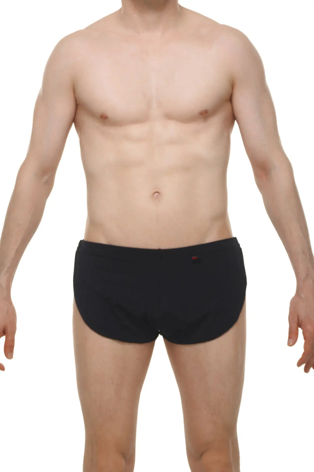 Black briefs short snap joe black with small red logo on left hip made from soft breathable fabric