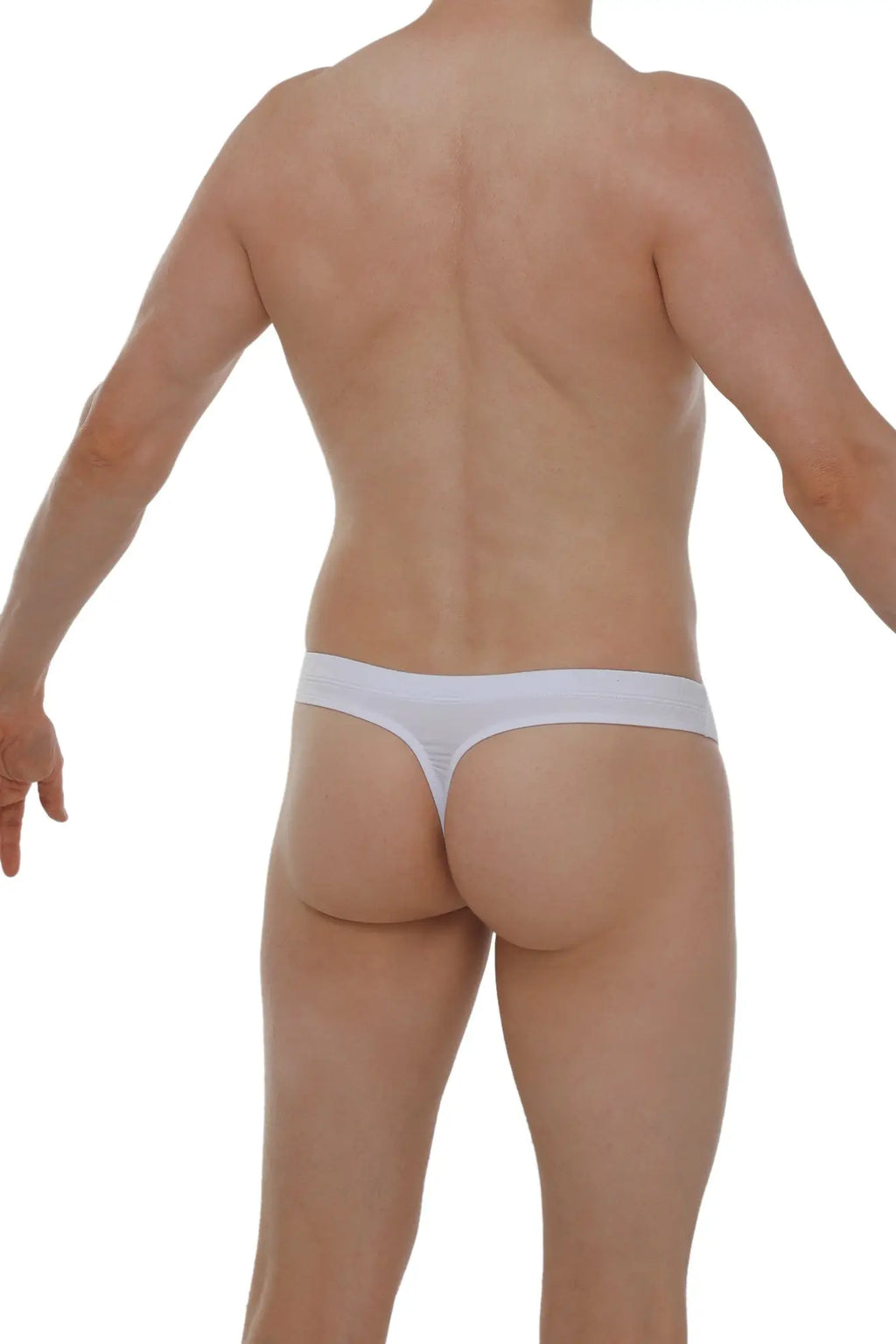 White thong made of smooth stretchy modal fabric with a minimalist design from petitq pensal modal white collection