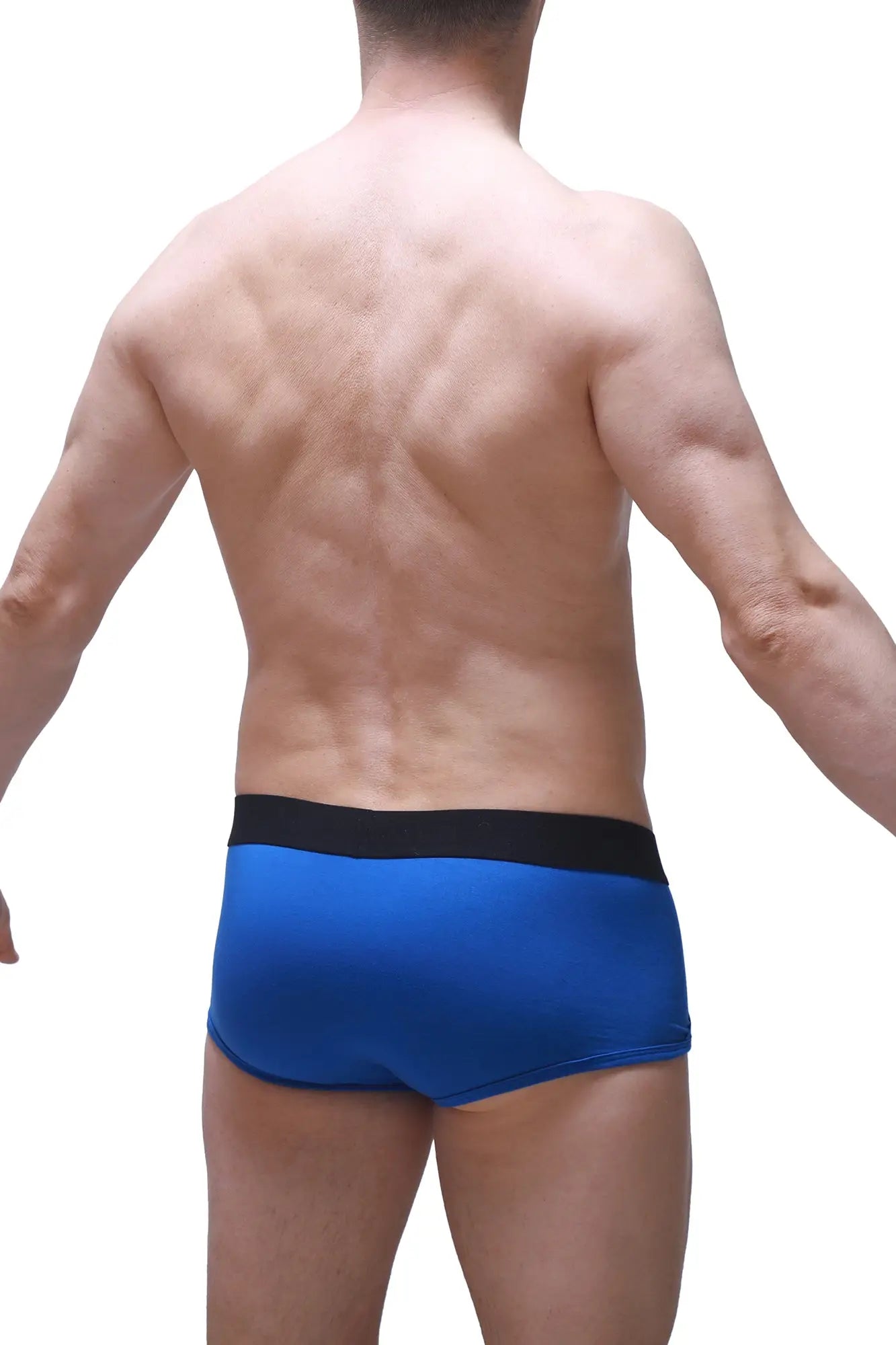 Petitq trunk morrier blue athletic briefs in blue with a black waistband designed for comfort and performance