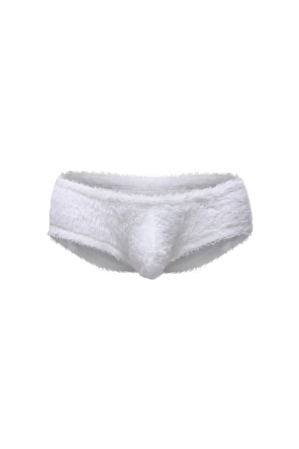 Trunk yeti white fluffy lace-trimmed underwear in soft textured fabric for comfortable everyday wear