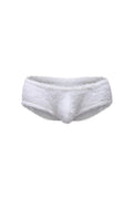 Trunk yeti white fluffy lace-trimmed underwear in soft textured fabric for comfortable everyday wear