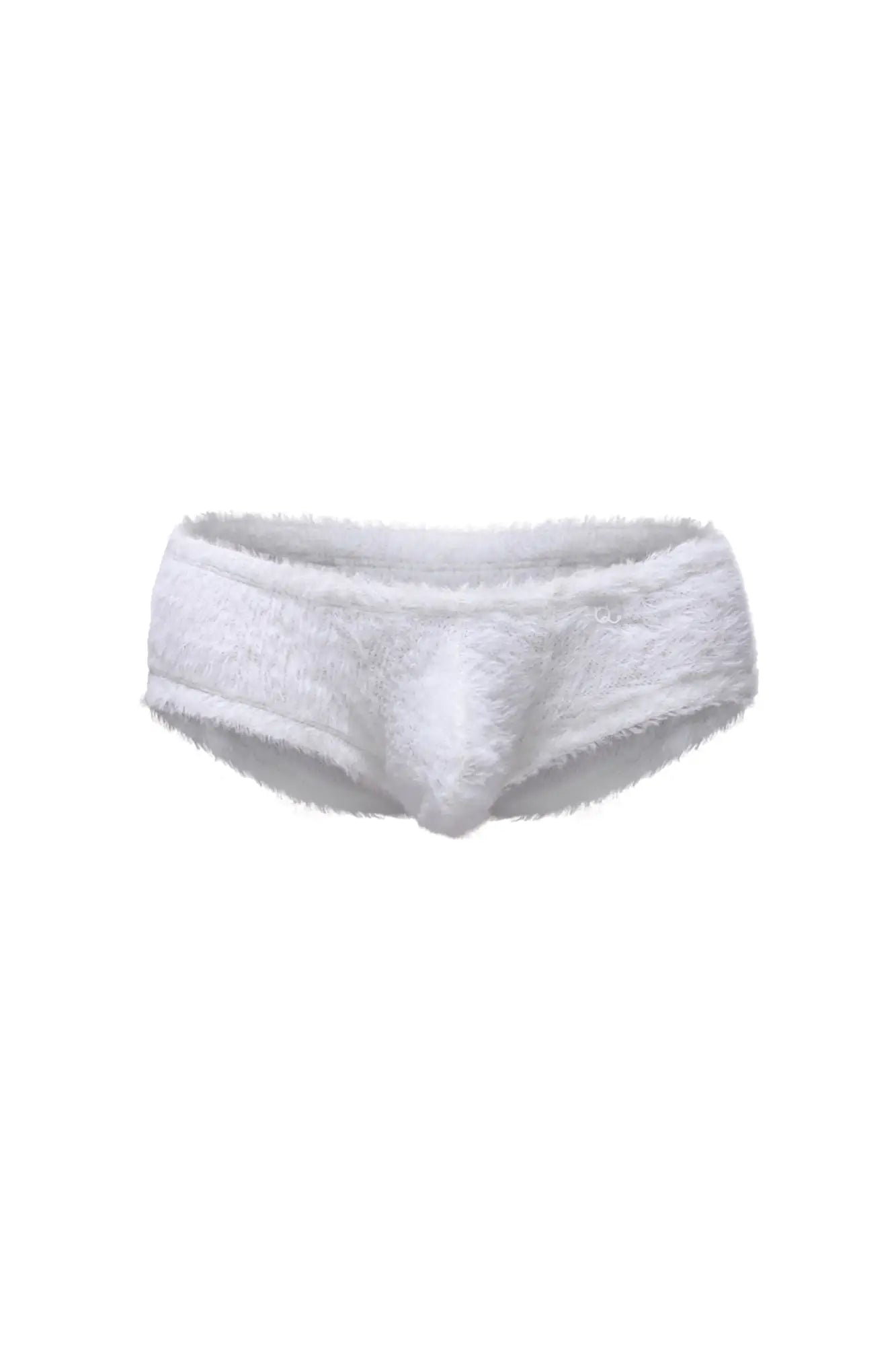 Trunk yeti white fluffy lace-trimmed underwear in soft textured fabric for comfortable everyday wear