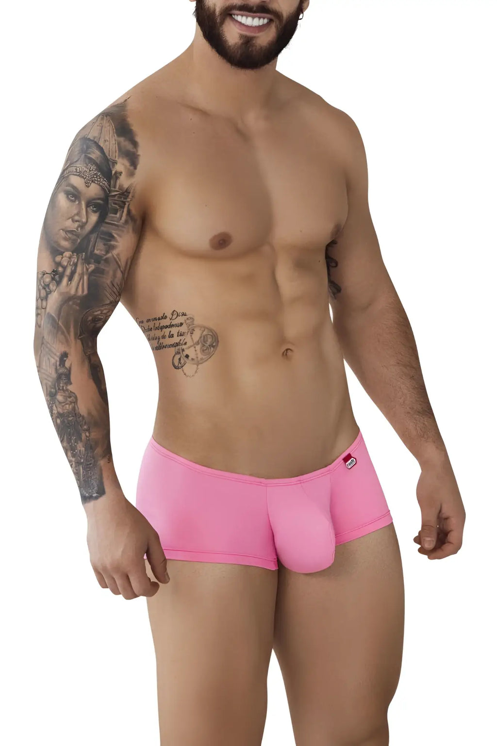 Bright pink Pikante PIK 0976 Angola men’s briefs with smooth elastic fabric and small waistband logo