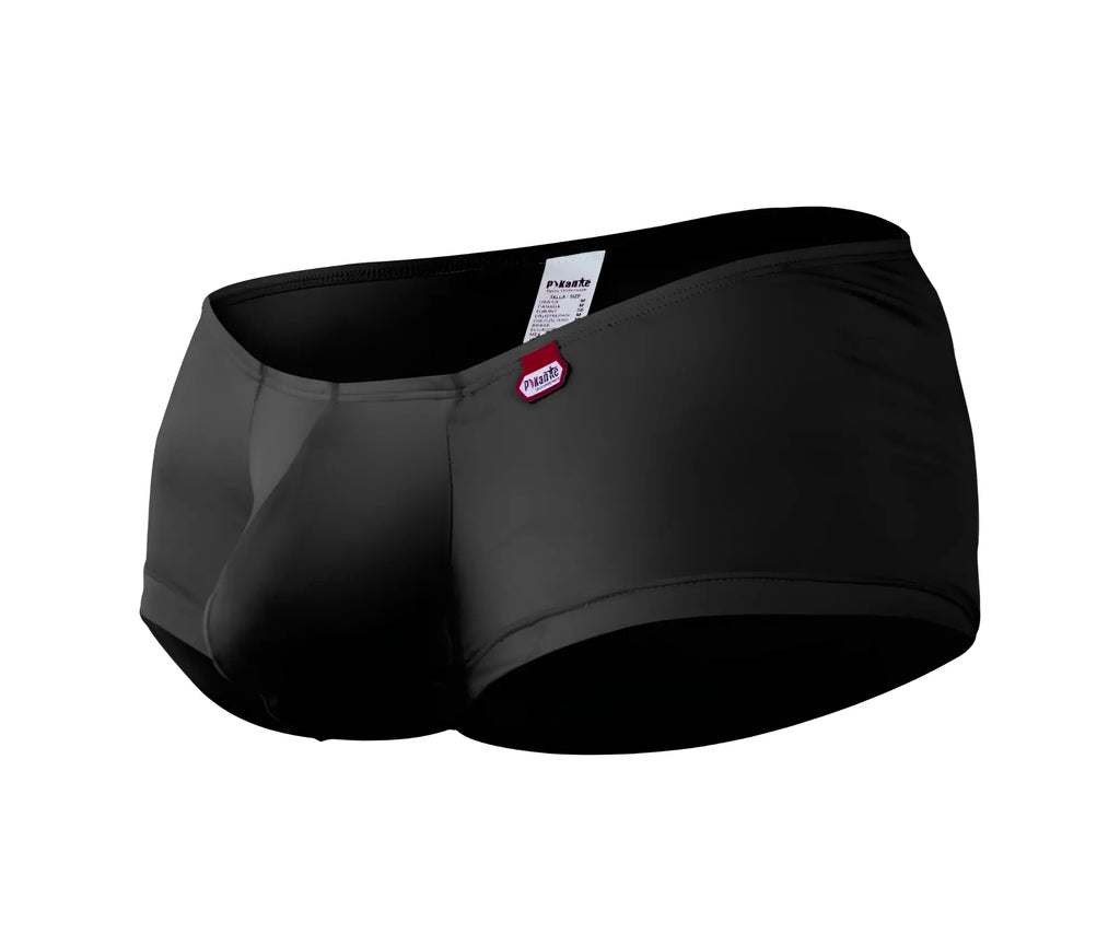 Black pikante PIK 0976X Angola trunks with sleek form-fitting design and subtle waistband branding in black