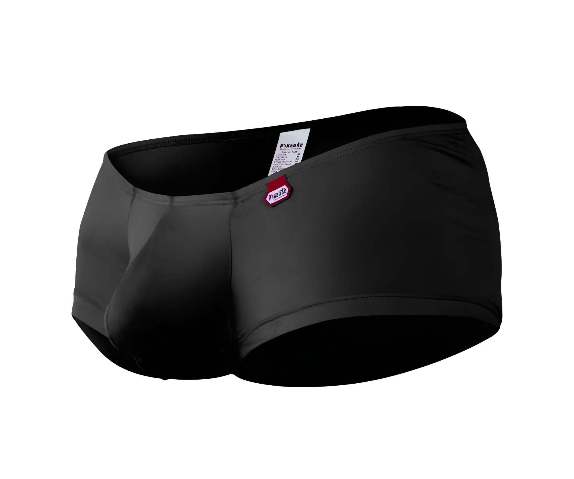 Black pikante PIK 0976X Angola trunks with sleek form-fitting design and subtle waistband branding in black