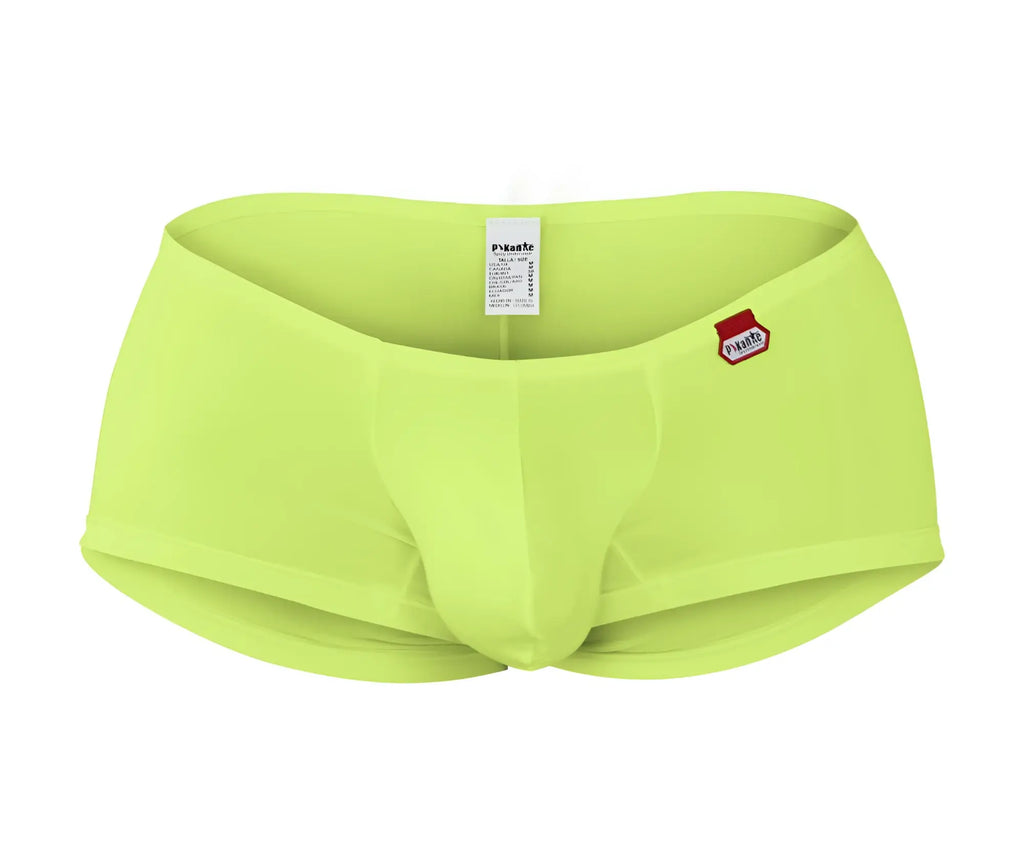 Bright lime green Pikante PIK 0976X Angola men’s briefs with snug fit elastic waistband and red side tag