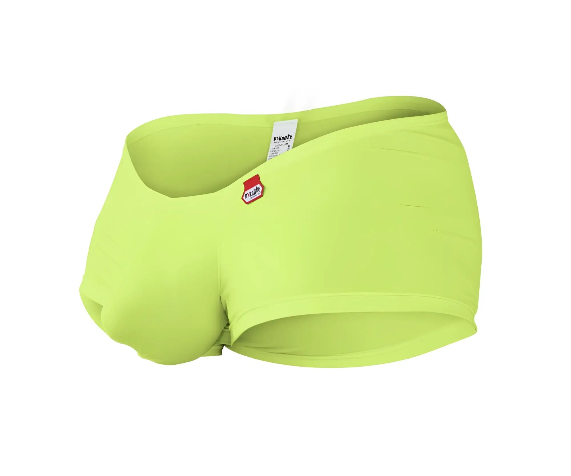 Pikante pik 0976x angola bright lime green briefs with soft stretchy fabric and small red logo on front
