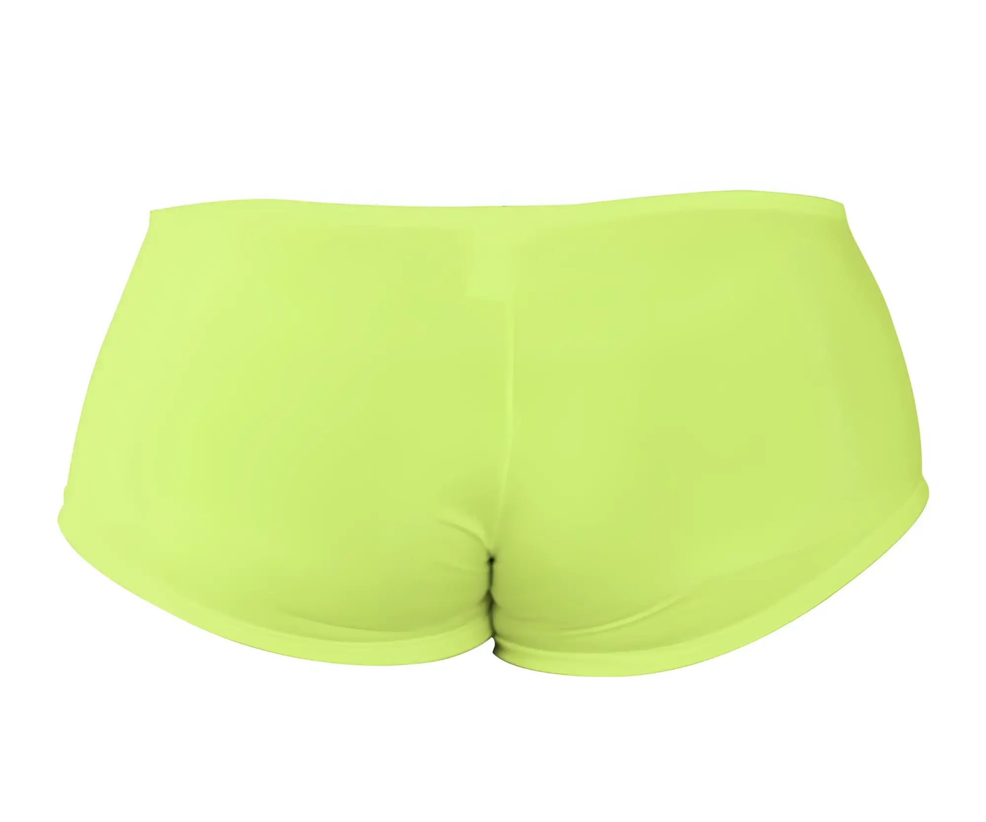 Bright neon green pikante PIK 0976X Angola trunks high-waisted smooth stretchy fabric shorts