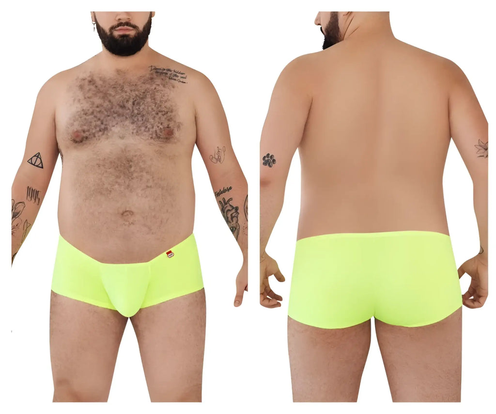 Neon yellow pikante pik 0976x angola trunks green briefs made from comfortable stretch fabric