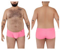 Bright pink pikante PIK 0976X Angola trunks men’s briefs with smooth form-fitting design and red logo on left hip