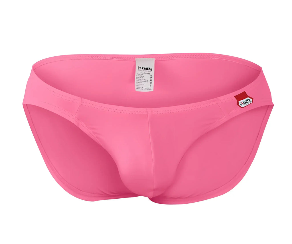 Bright pink puma men’s swim trunks pikante pik 0977x angola bikini with snug fit and elastic waistband