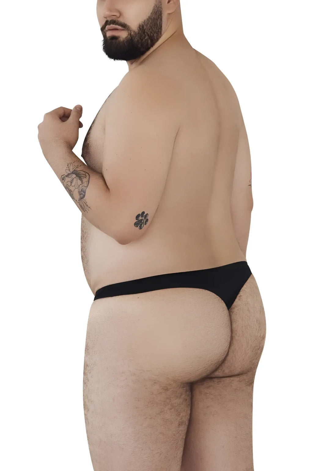 Black Pikante PIK 0978X Angola thong for men featuring a sleek design in comfortable black fabric viewed from the back