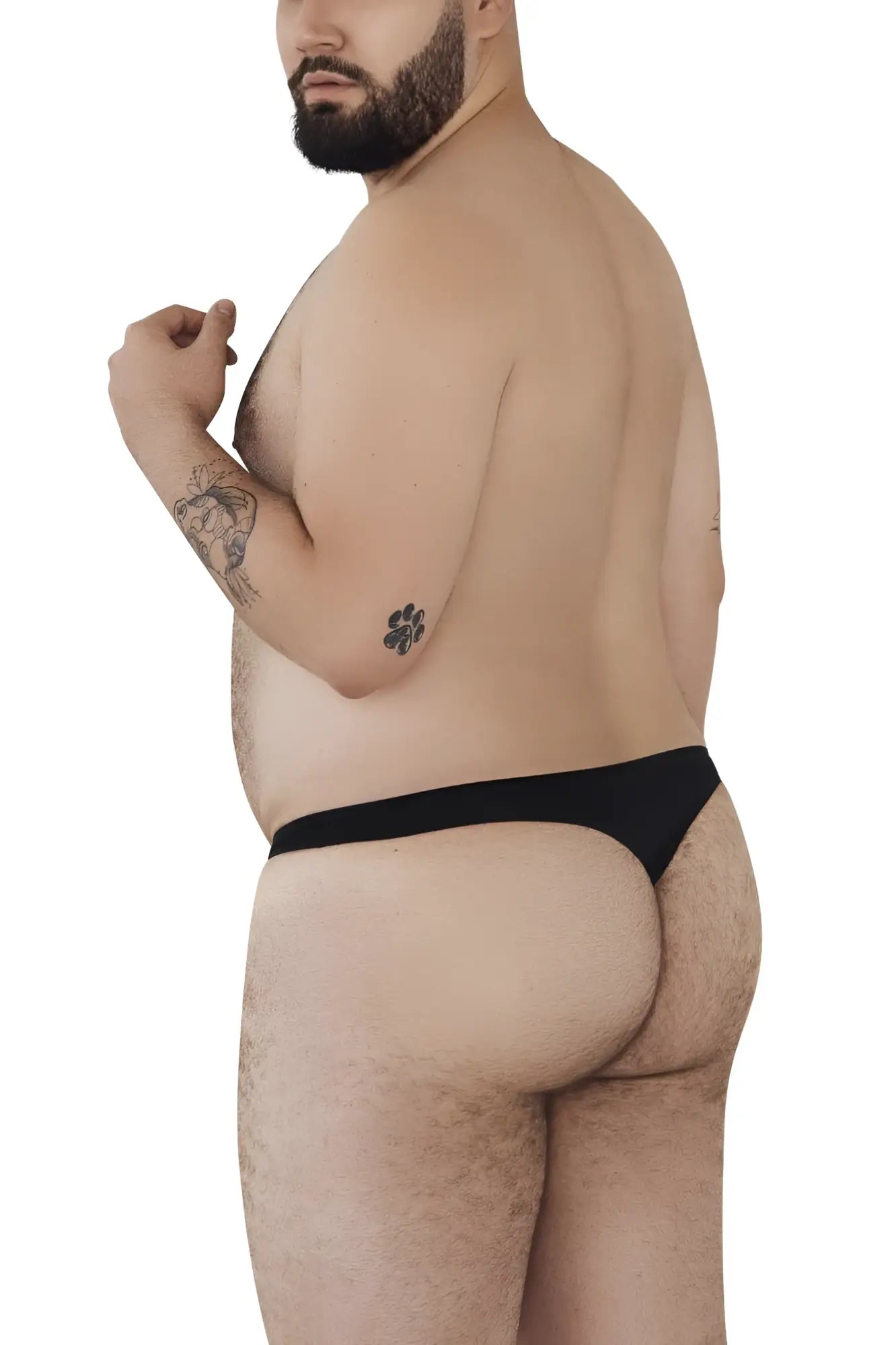 Black Pikante PIK 0978X Angola thong for men featuring a sleek design in comfortable black fabric viewed from the back