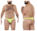 Neon yellow pikante PIK 0978X angola briefs with thong design in green color front view