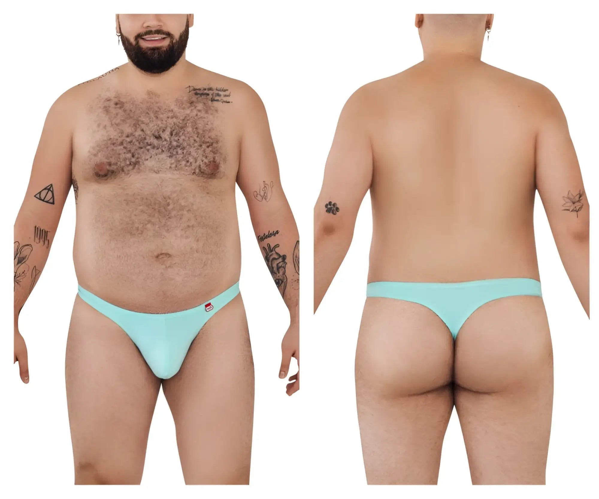 Light blue Pikante PIK 0978X Angola thong with a small red logo on the left hipband front view