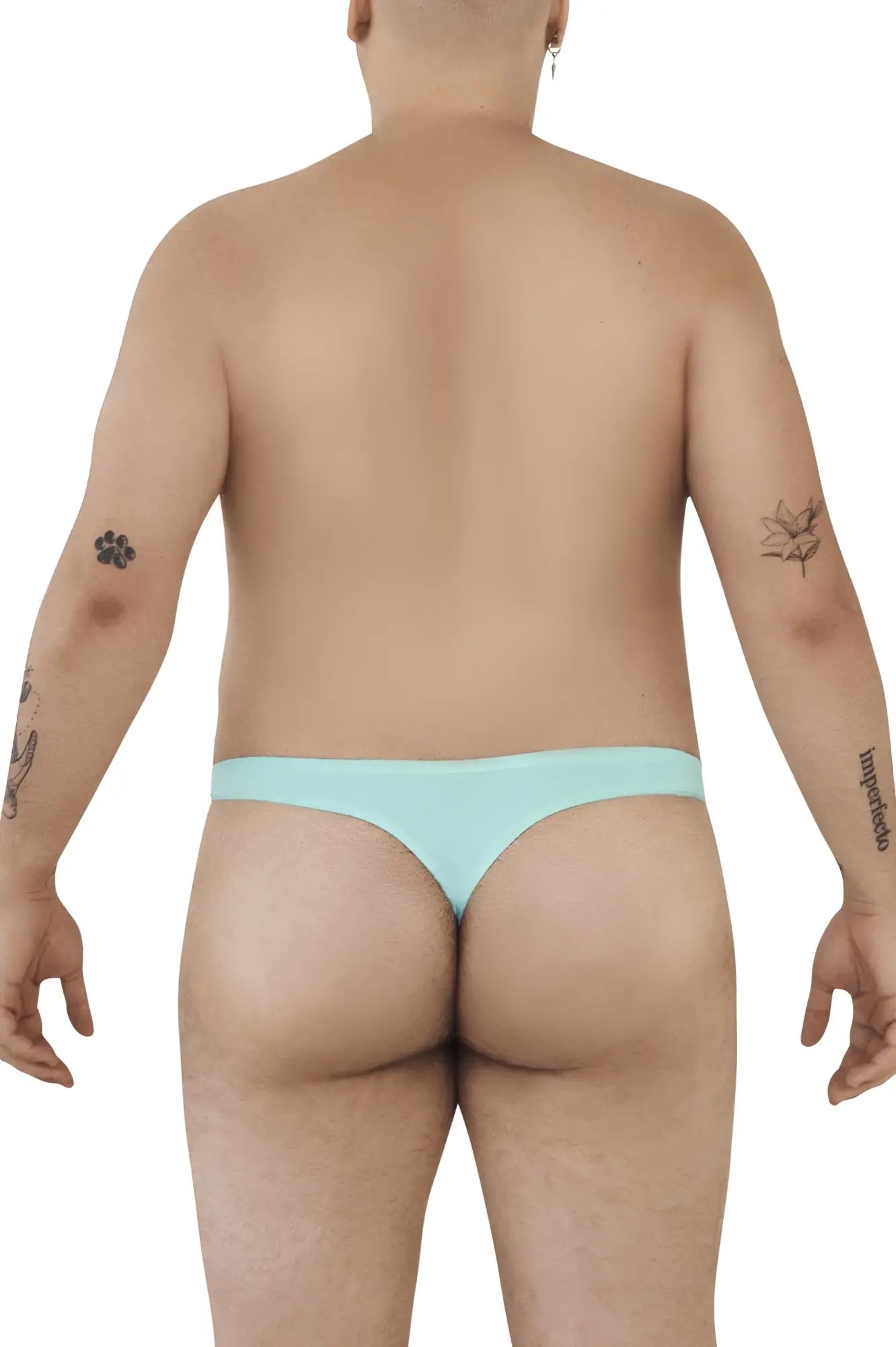 Light blue pikante PIK 0978X Angola thong with a smooth seamless design shown from the back side