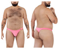 Bright pink pikante PIK 0978X angola thong with form-fitting design and small red logo on the left hipband