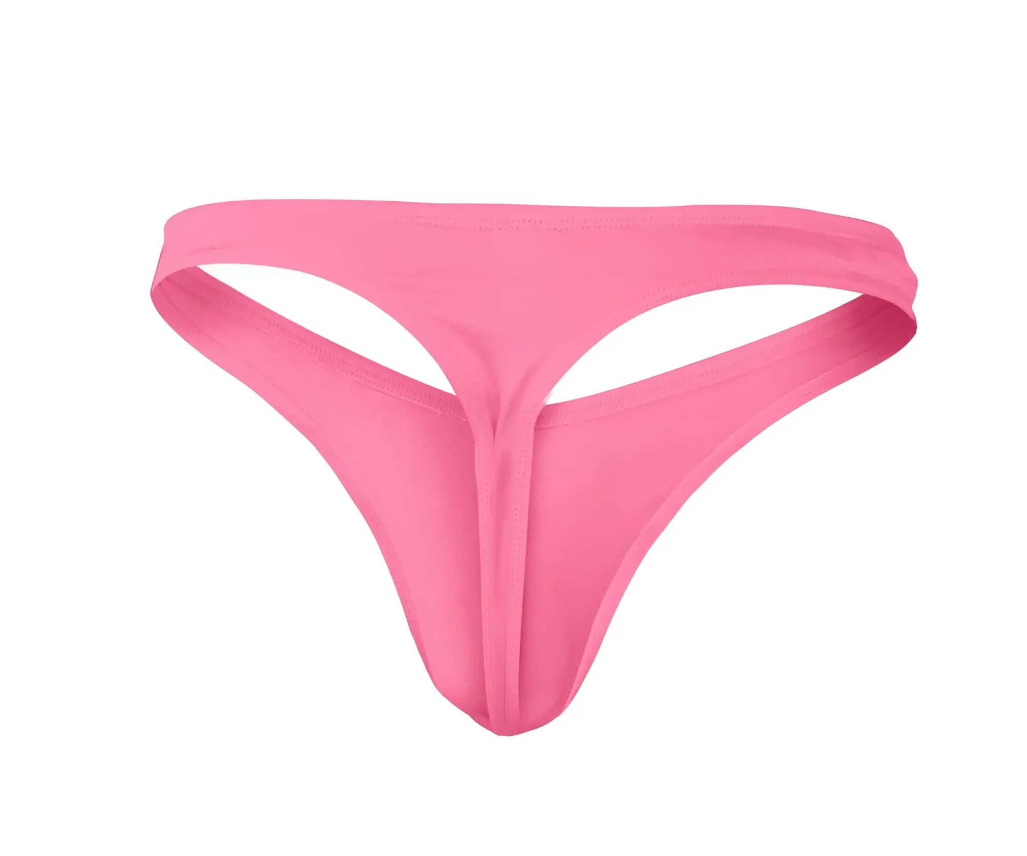 A vibrant pink form-fitting thong made of smooth stretchy fabric with a sleek minimalist design from Pikante PIK 0978X