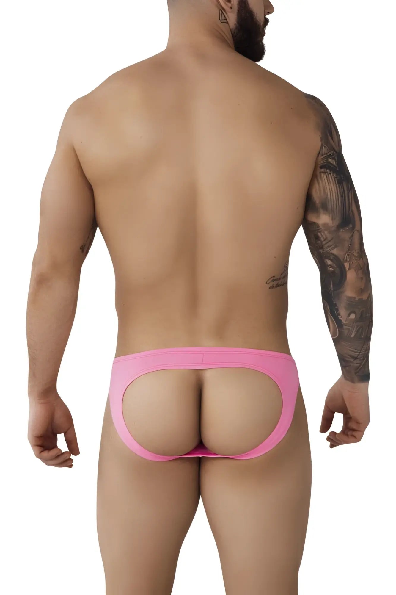 Pink pikante pik 0979 angola jockstrap briefs with form-fitting cut-out back design