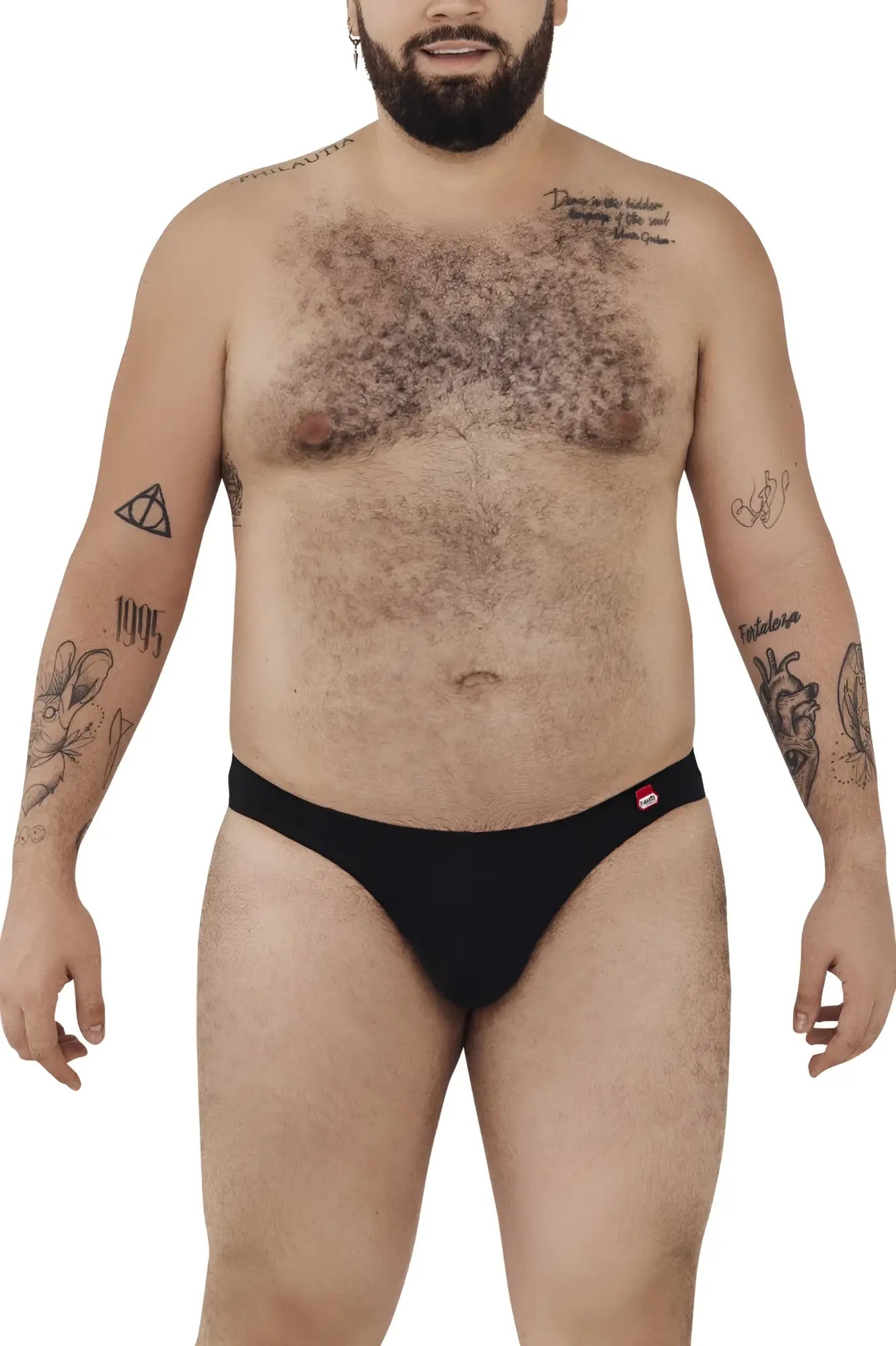 Black pikante pik 0979x angola jockstrap briefs with a small red logo on the waistband