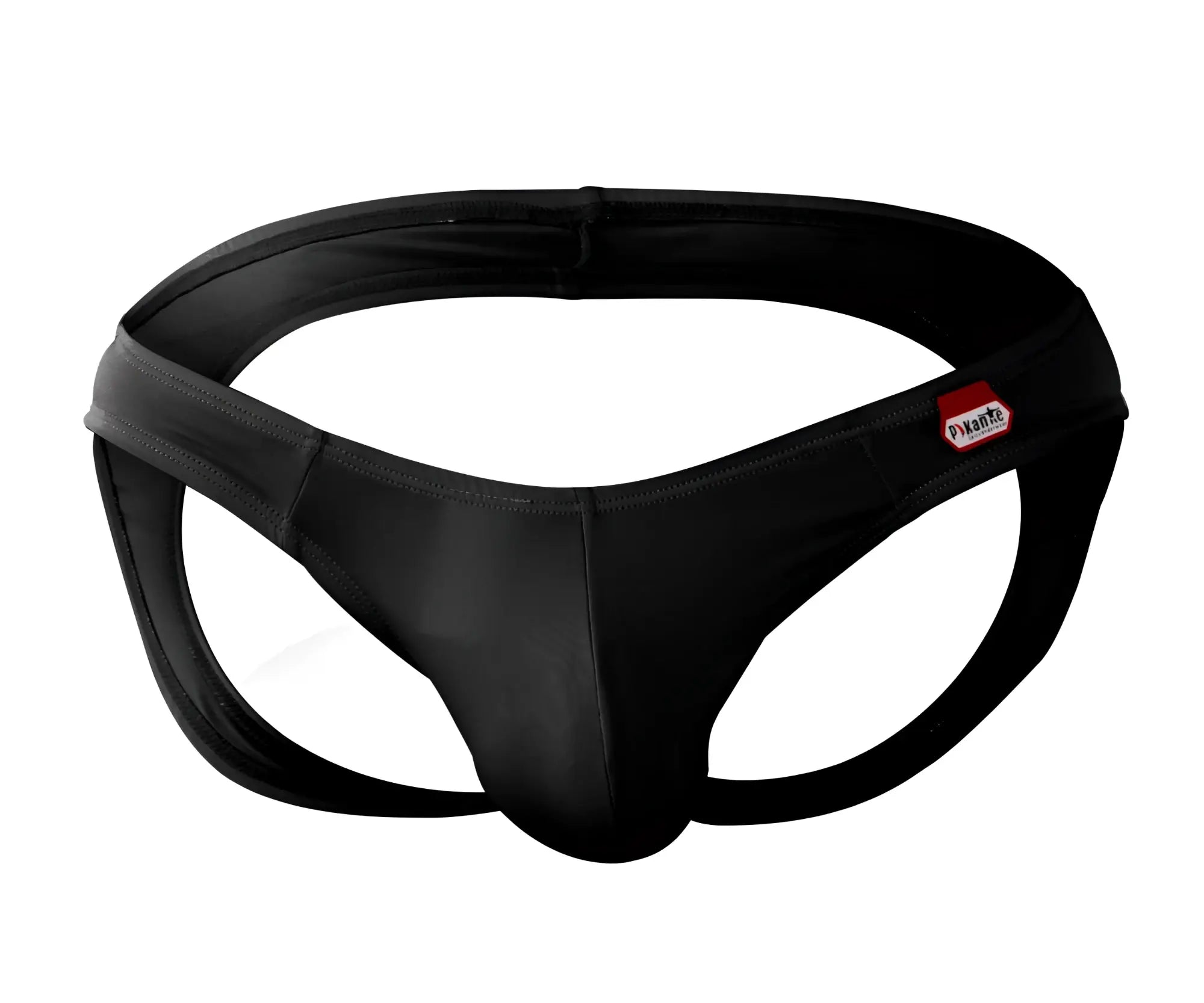 Black pikante pik 0979x angola jockstrap men’s briefs with sleek, stretchy, form-fitting fabric finish